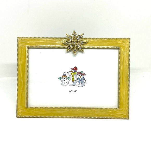 Sherborne “Snow Flake” Liquid Gold Picture Frame (6” x 4”) - Picture 1 of 3